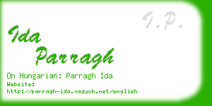 ida parragh business card